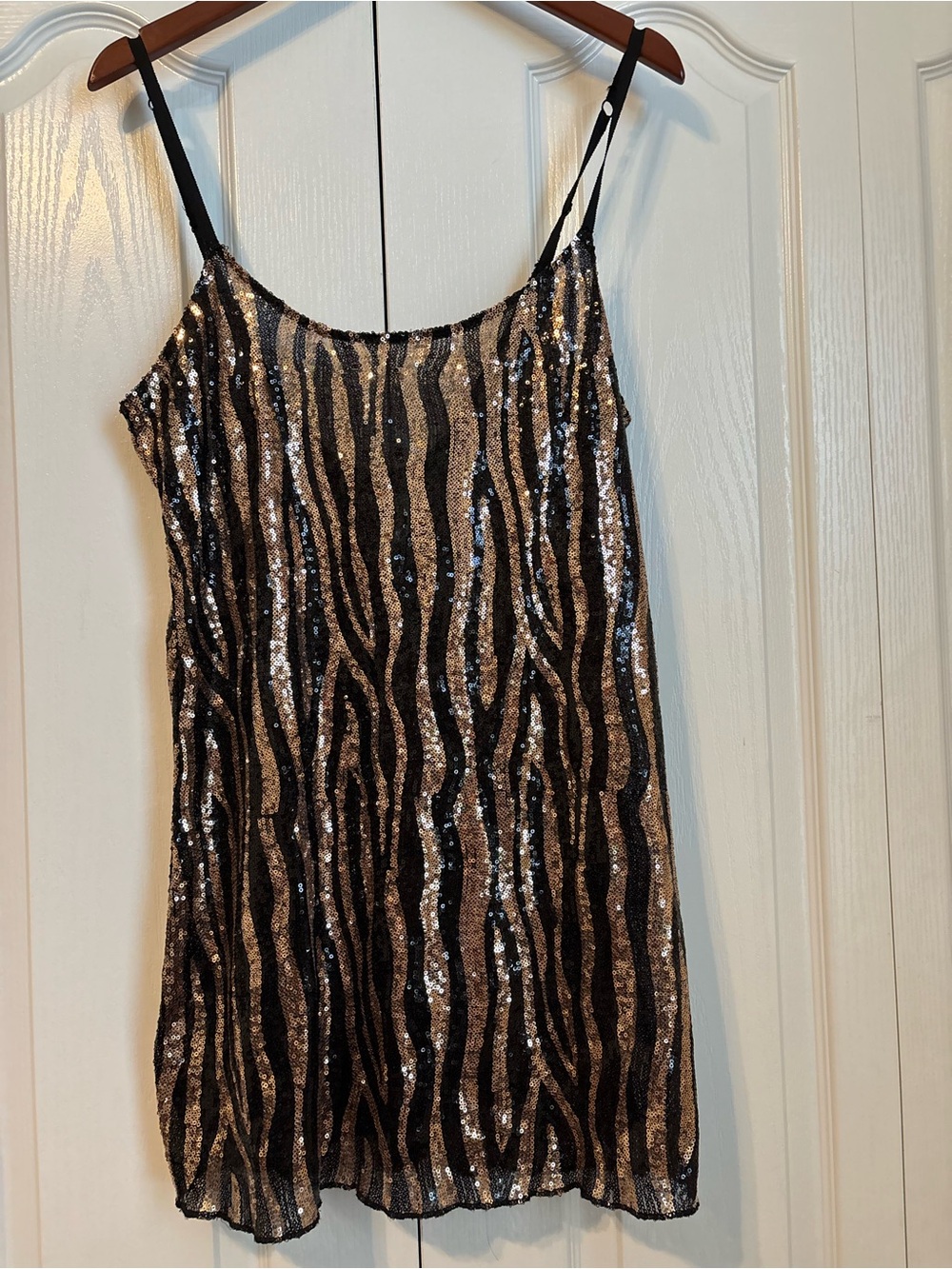 Intimately Free People Stripe Black & Gold dress